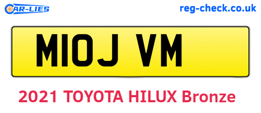 M10JVM are the vehicle registration plates.