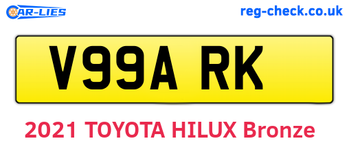V99ARK are the vehicle registration plates.