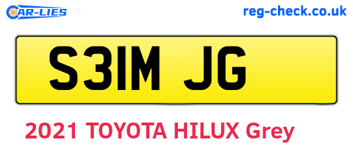S31MJG are the vehicle registration plates.