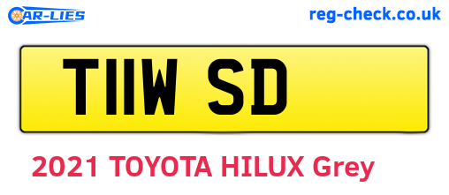 T11WSD are the vehicle registration plates.