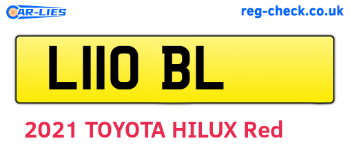 L11OBL are the vehicle registration plates.