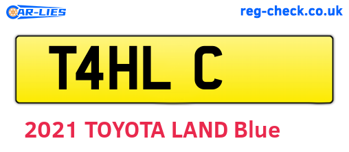 T4HLC are the vehicle registration plates.