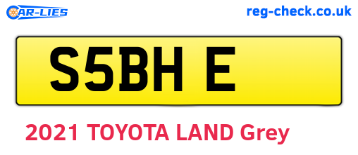 S5BHE are the vehicle registration plates.