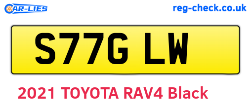 S77GLW are the vehicle registration plates.