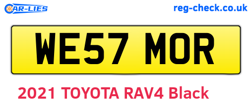 WE57MOR are the vehicle registration plates.