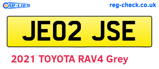 JE02JSE are the vehicle registration plates.