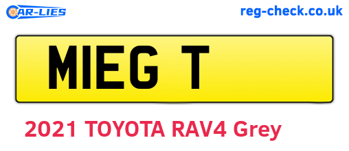 M1EGT are the vehicle registration plates.