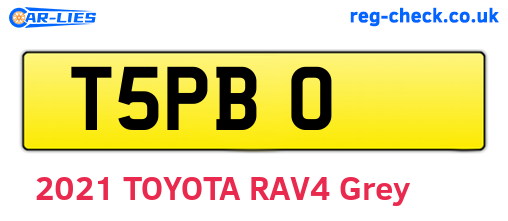 T5PBO are the vehicle registration plates.