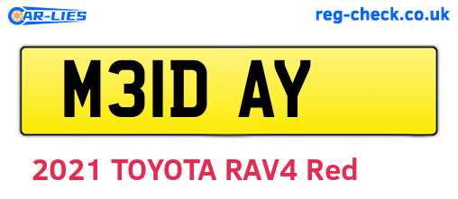 M31DAY are the vehicle registration plates.