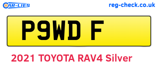 P9WDF are the vehicle registration plates.