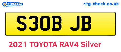 S30BJB are the vehicle registration plates.
