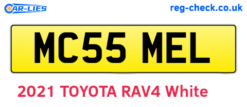 MC55MEL are the vehicle registration plates.