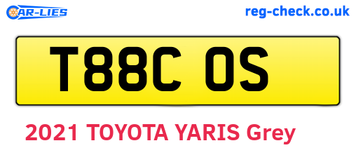T88COS are the vehicle registration plates.