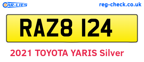 RAZ8124 are the vehicle registration plates.