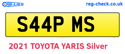 S44PMS are the vehicle registration plates.