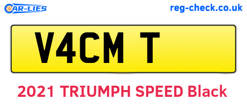 V4CMT are the vehicle registration plates.