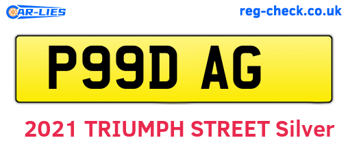 P99DAG are the vehicle registration plates.
