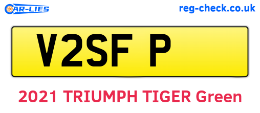 V2SFP are the vehicle registration plates.