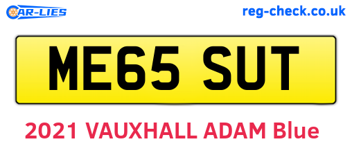 ME65SUT are the vehicle registration plates.