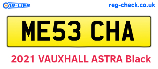 ME53CHA are the vehicle registration plates.