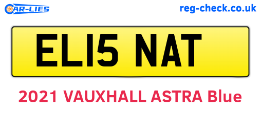 EL15NAT are the vehicle registration plates.