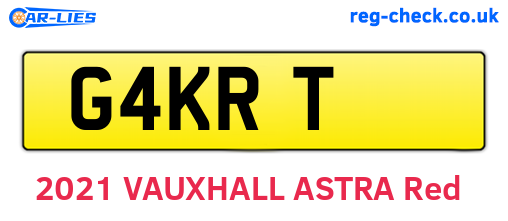 G4KRT are the vehicle registration plates.