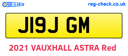 J19JGM are the vehicle registration plates.