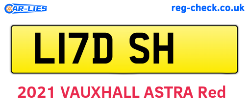 L17DSH are the vehicle registration plates.