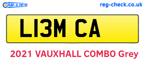 L13MCA are the vehicle registration plates.