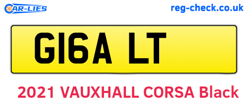 G16ALT are the vehicle registration plates.