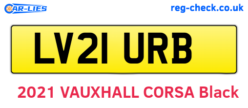 LV21URB are the vehicle registration plates.