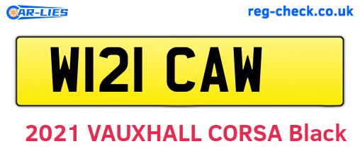 W121CAW are the vehicle registration plates.