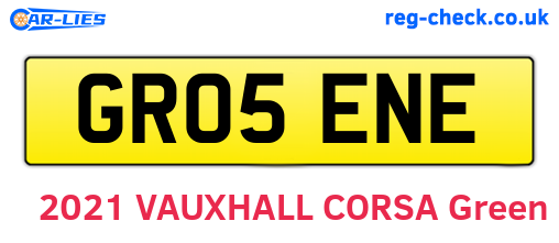 GR05ENE are the vehicle registration plates.