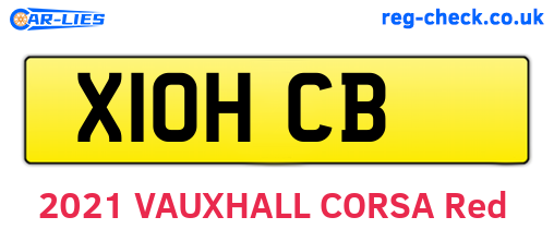 X10HCB are the vehicle registration plates.