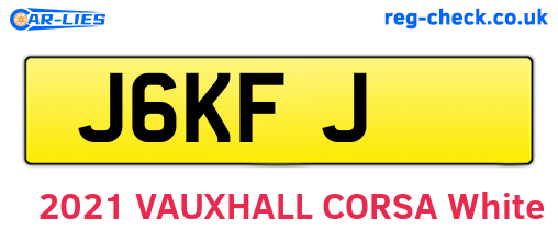 J6KFJ are the vehicle registration plates.