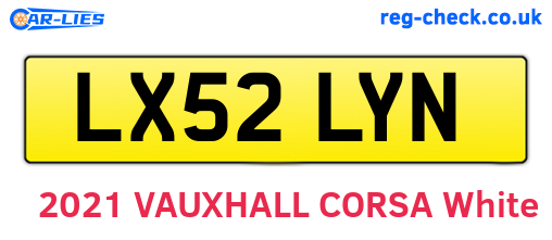 LX52LYN are the vehicle registration plates.
