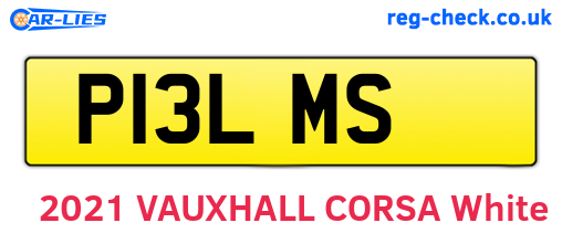 P13LMS are the vehicle registration plates.