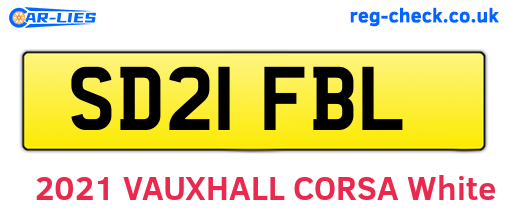 SD21FBL are the vehicle registration plates.