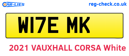 W17EMK are the vehicle registration plates.