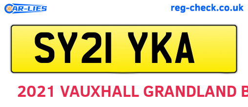 SY21YKA are the vehicle registration plates.