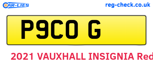 P9COG are the vehicle registration plates.
