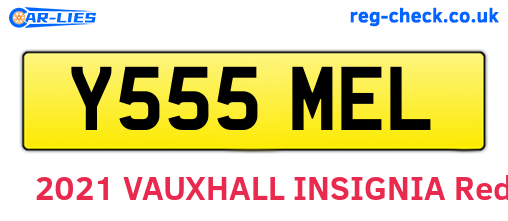 Y555MEL are the vehicle registration plates.