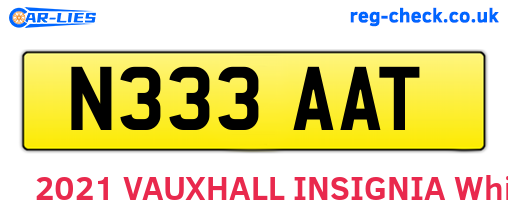 N333AAT are the vehicle registration plates.