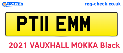 PT11EMM are the vehicle registration plates.