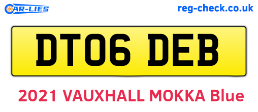 DT06DEB are the vehicle registration plates.