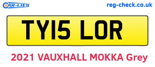 TY15LOR are the vehicle registration plates.