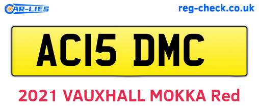 AC15DMC are the vehicle registration plates.