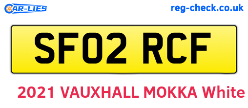 SF02RCF are the vehicle registration plates.