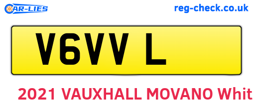 V6VVL are the vehicle registration plates.