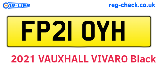 FP21OYH are the vehicle registration plates.